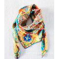 Hot Selling And High Quality Digital Printed Light Color Silk Twill Scarf